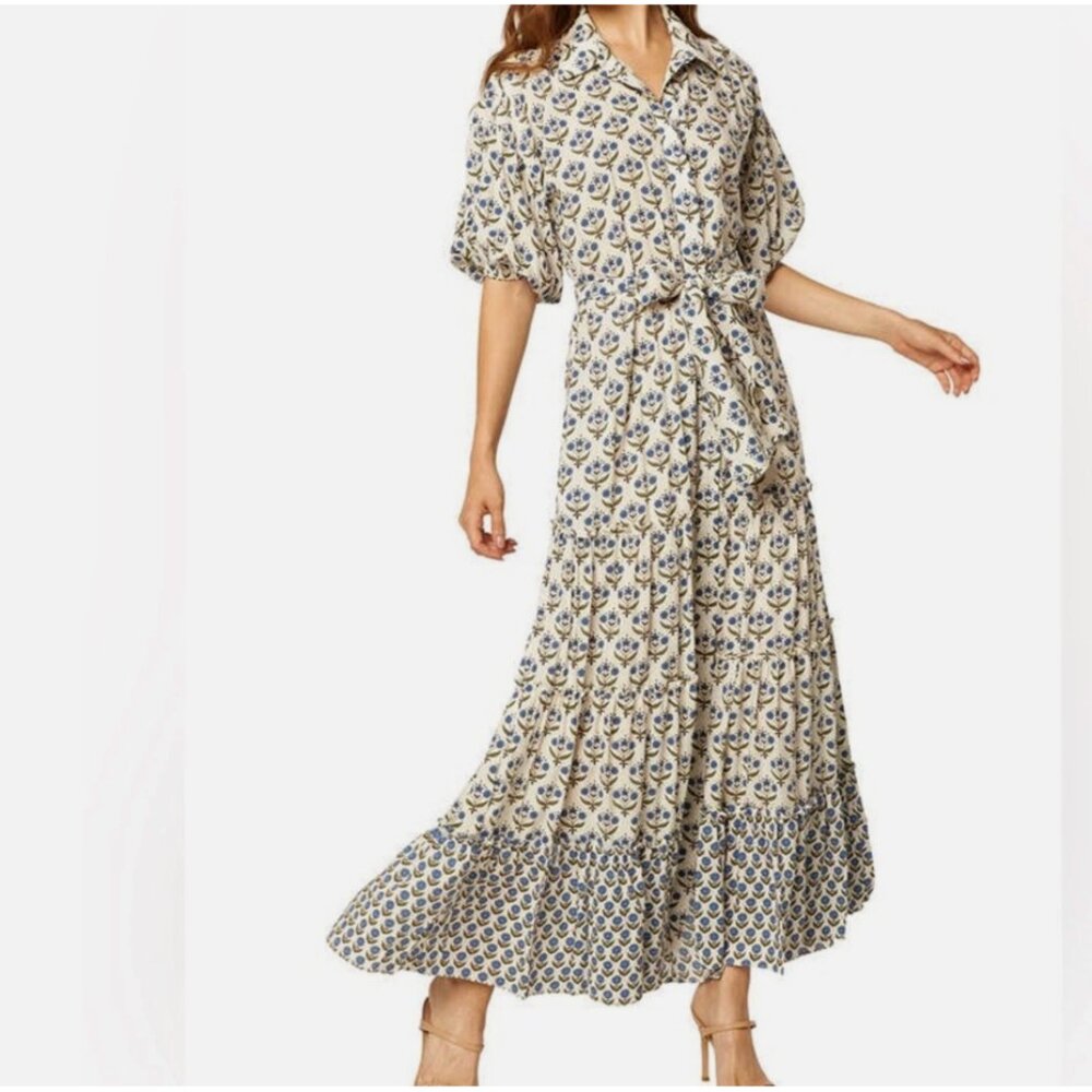 Misa Los Angeles Daniela floral puff sleeve maxi dress XS